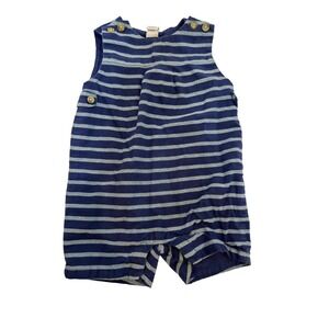 Janie and Jack Blue Striped Romper